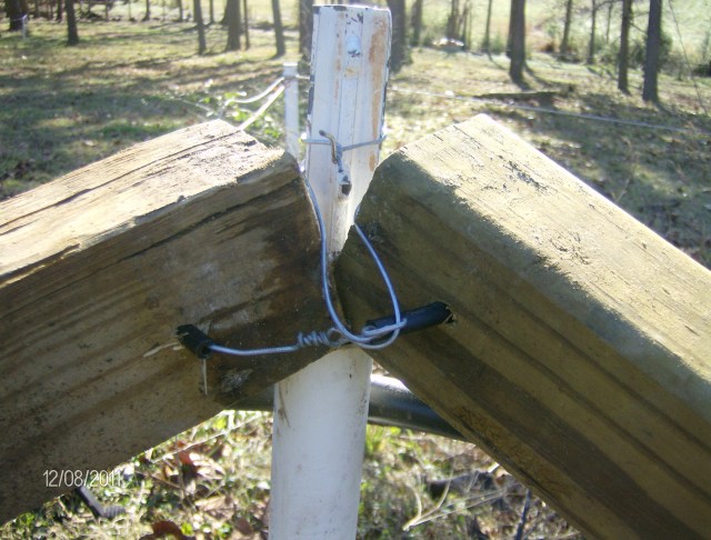 braces on the post with safety wire